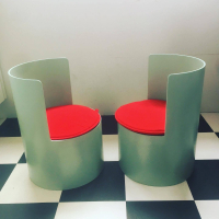 Vintage design Tomotom kinderstoeltjes door Bernard Holdaway